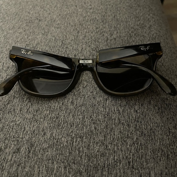 Real Ray-Bans made from Italy custom wayfarer foldable frames with shade lenses - Picture 3 of 4